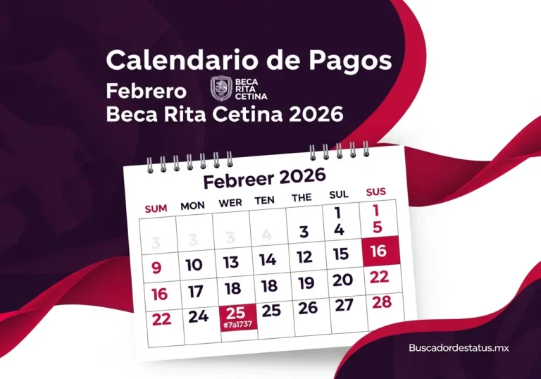 Calendario de Pagos Febrero Beca Rita Cetina 2026