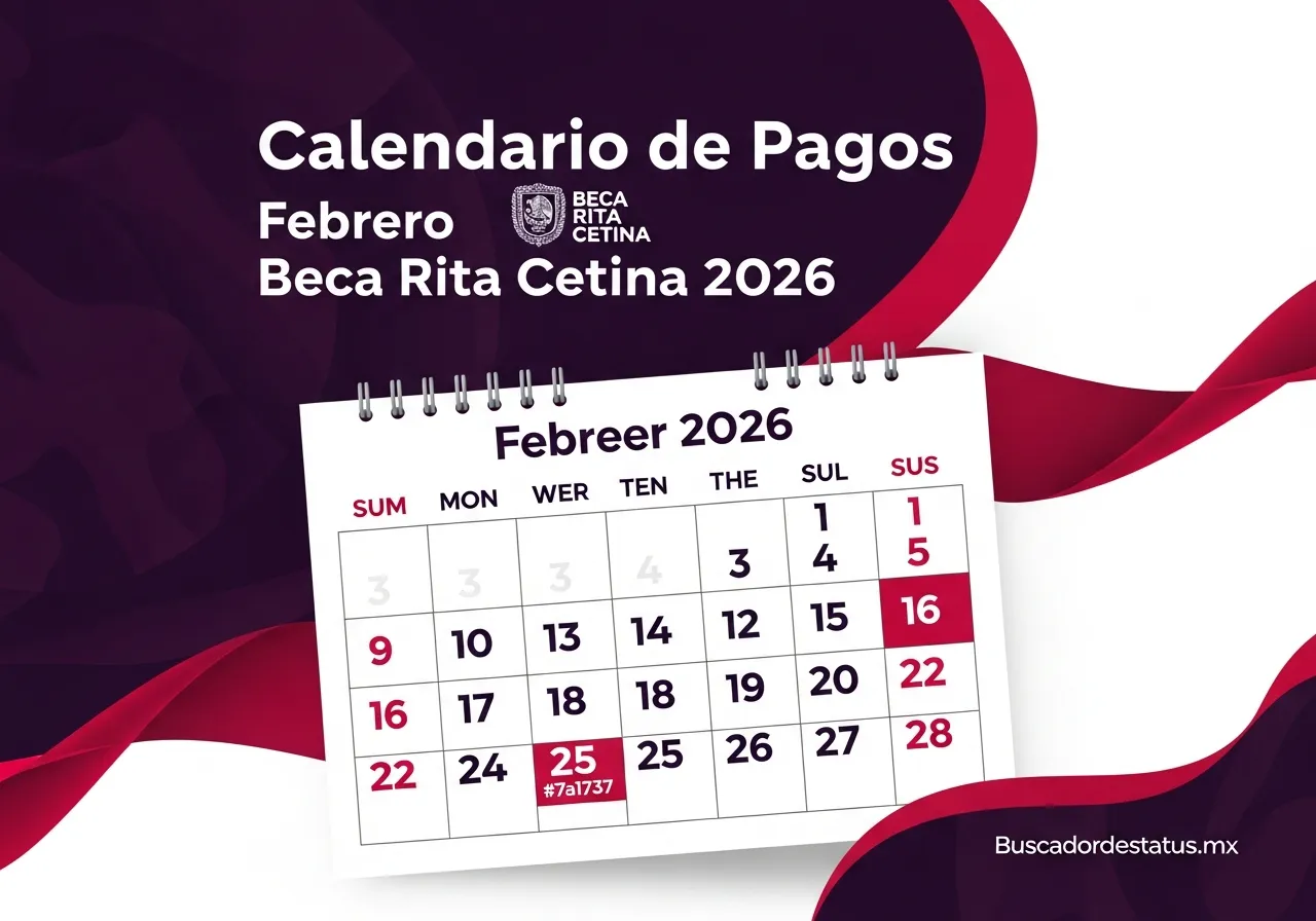 Calendario de Pagos Febrero Beca Rita Cetina 2026